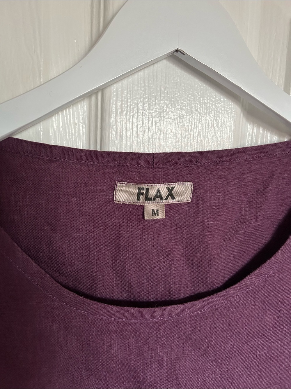 Flax Linen Sleeveless Tank Top in Plum - Picture 2 of 9